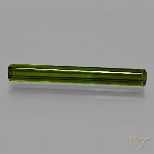 3.19ct Natural Deep Green Tourmaline, Emerald Cut, VS