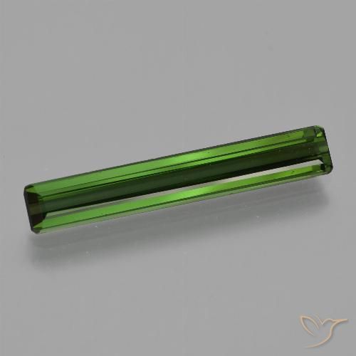 2.2 ct Loose Green Tourmaline, 22.1 x 3.6 mm Octagon Cut From Mozambique, Photo A