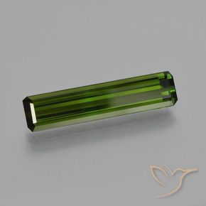 2.59 ct Green Tourmaline Stone, Natural Tourmaline in Octagon Facet Shape for Sale