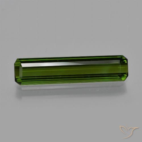 2.09ct Natural Dark Earthy Green Tourmaline, Emerald Cut, VS