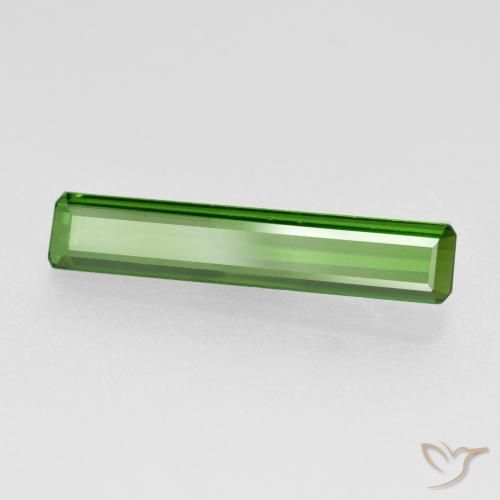 1.35 ct Green Tourmaline Stone, Natural Tourmaline in Octagon Facet Shape for Sale