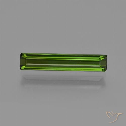 1.32ct Natural Earthy Green Tourmaline, Emerald Cut, VS