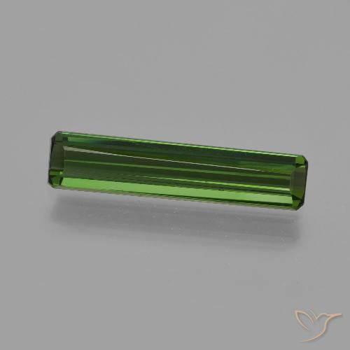 1.36ct Natural Dark Green Tourmaline, Emerald Cut, VS