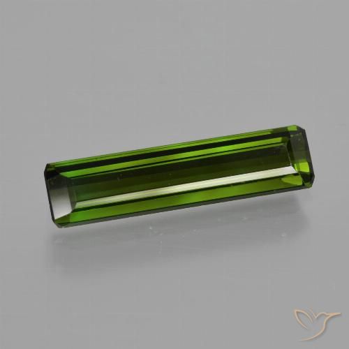 1.80ct Natural Dark Earthy Green Tourmaline, Emerald Cut, VS