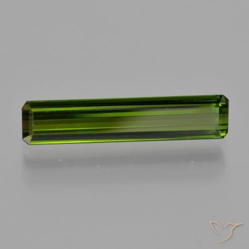 1.84 ct Green Tourmaline Stone, Natural Tourmaline in Octagon Facet Shape for Sale