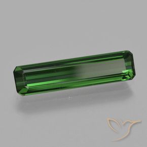 1.41 ct Green Tourmaline Stone, Natural Tourmaline in Octagon Facet Shape for Sale