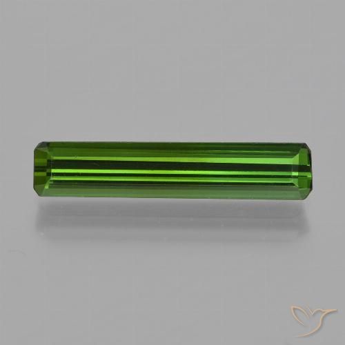 1.45ct Natural Earthy Green Tourmaline, Emerald Cut, VVS-VS