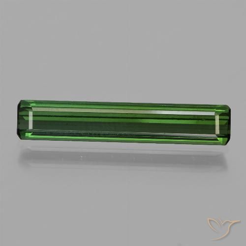 1.43ct Natural Medium Green Tourmaline, Emerald Cut, VVS-VS