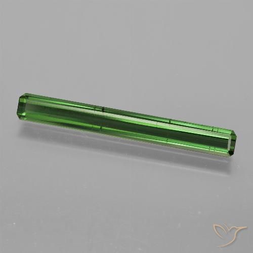 1.44ct Natural Medium Green Tourmaline, Emerald Cut, VS-SI