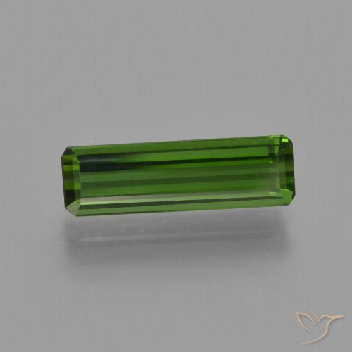 1.44ct Natural Earthy Green Tourmaline, Emerald Cut, VVS-VS