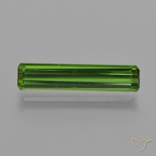 1.58ct Natural Deep Green Tourmaline, Emerald Cut, VVS-VS
