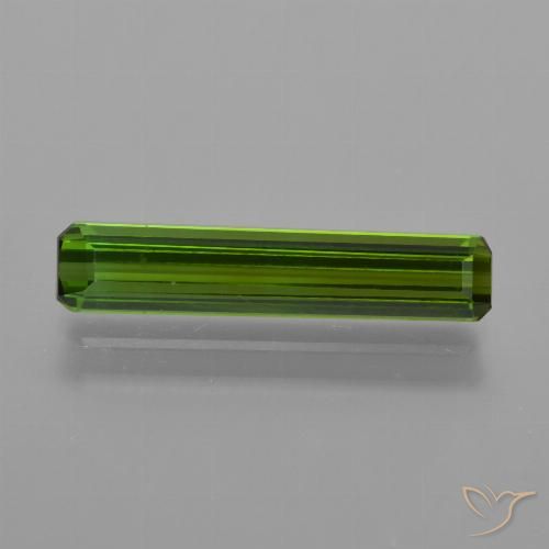 1.44ct Natural Earthy Green Tourmaline, Emerald Cut, VS