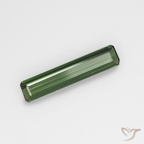 1.31ct Natural Medium-Dark Green Tourmaline, Emerald Cut, VVS-VS