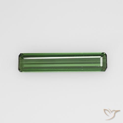 1.31 ct Green Tourmaline Stone, Natural Tourmaline in Octagon Facet Shape for Sale
