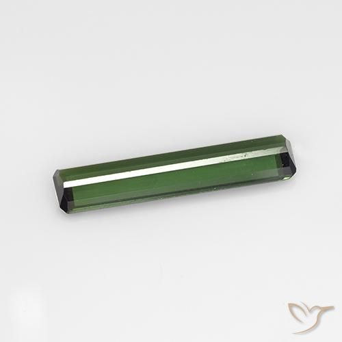 Tourmaline Gemstone in 16.8 x 3.6 mm Size for Sale, Tourmaline Stone in Medium-Dark Green Color