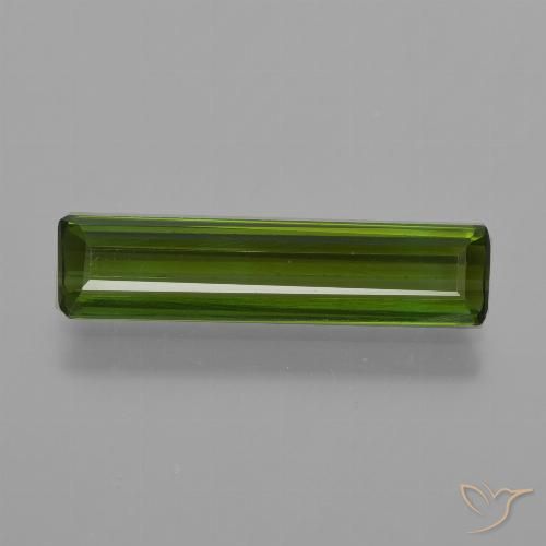 1.44ct Natural Dark Green Tourmaline, Emerald Cut, VS