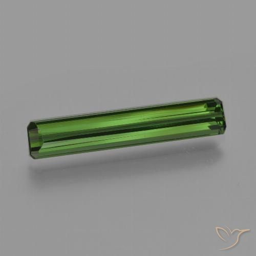 1.51ct Natural Dark Green Tourmaline, Emerald Cut, VVS-VS