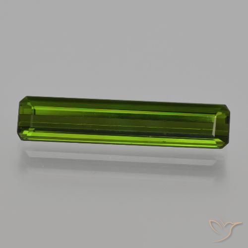 1.94ct Natural Earthy Green Tourmaline, Emerald Cut, VS