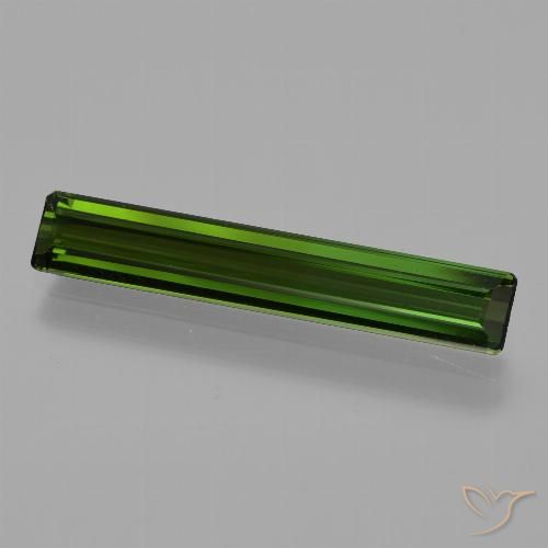 1.91ct Natural Dark Green Tourmaline, Emerald Cut, VVS-VS