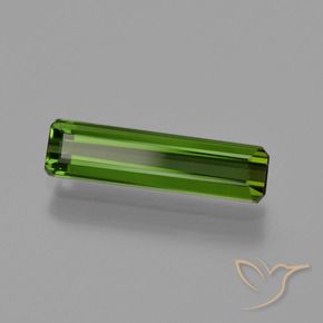 1.11 ct Green Tourmaline Stone, Natural Tourmaline in Octagon Facet Shape for Sale