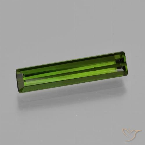 1.76ct Natural Dark Green Tourmaline, Octagon / Emerald Cut, VS, Photo A
