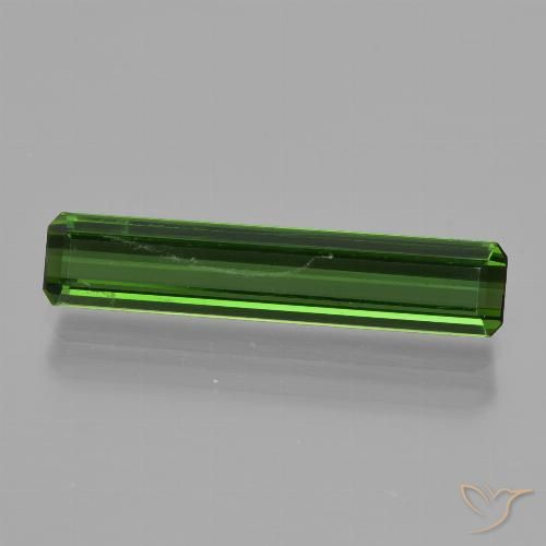 1.78ct Natural Dark Green Tourmaline, Emerald Cut, VS