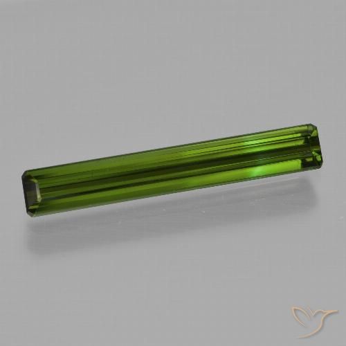 1.70ct Natural Dark Green Tourmaline, Emerald Cut, VS
