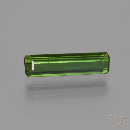 0.99ct Natural Earthy Green Tourmaline, Emerald Cut, VVS-VS