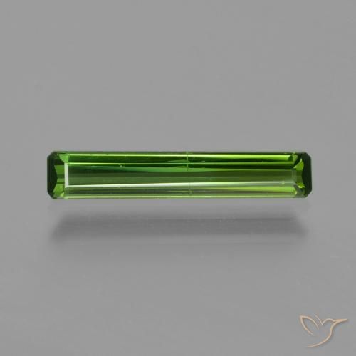 0.96ct Natural Medium Green Tourmaline, Emerald Cut, VS