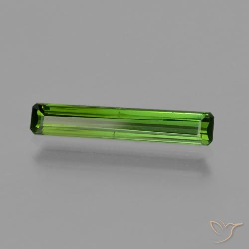 0.96 ct Green Tourmaline Stone, Natural Tourmaline in Octagon Facet Shape for Sale