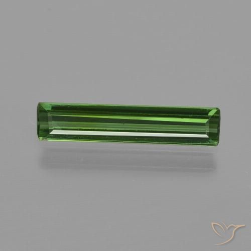 0.90ct Natural Earthy Green Tourmaline, Emerald Cut, VS