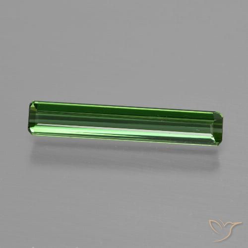 0.90ct Natural Dark Green Tourmaline, Emerald Cut, VS