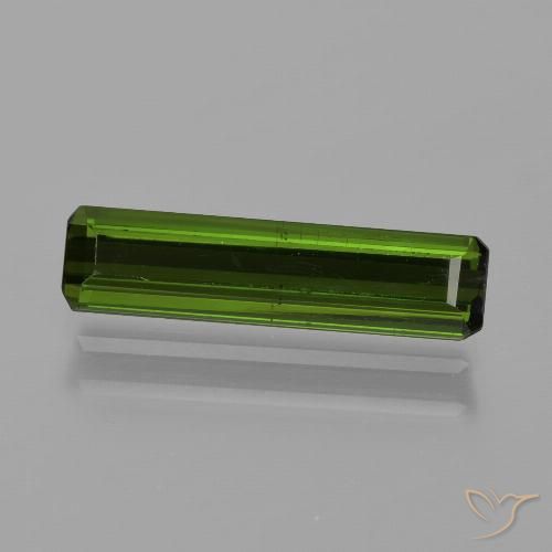 1.27ct Natural Deep Green Tourmaline, Emerald Cut, VS