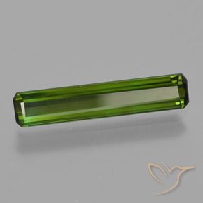 1.23 ct Green Tourmaline Stone, Natural Tourmaline in Octagon Facet Shape for Sale