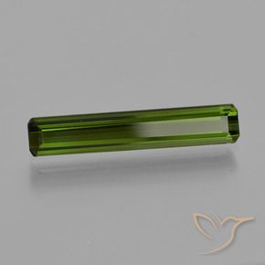 1.25 ct Green Tourmaline Stone, Natural Tourmaline in Octagon Facet Shape for Sale