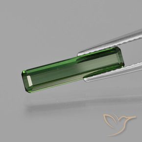 1.24 ct Green Tourmaline Stone, Natural Tourmaline in Octagon Facet Shape for Sale