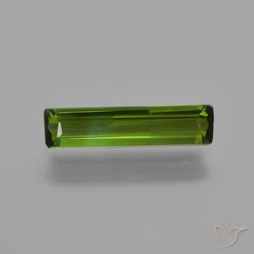 0.82ct Natural Dark Green Tourmaline, Emerald Cut, VS