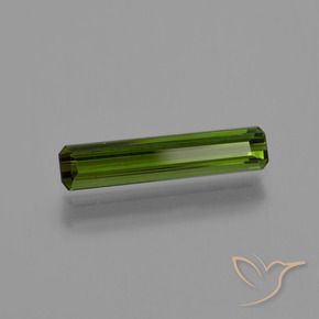 0.80 ct Green Tourmaline Stone, Natural Tourmaline in Octagon Facet Shape for Sale