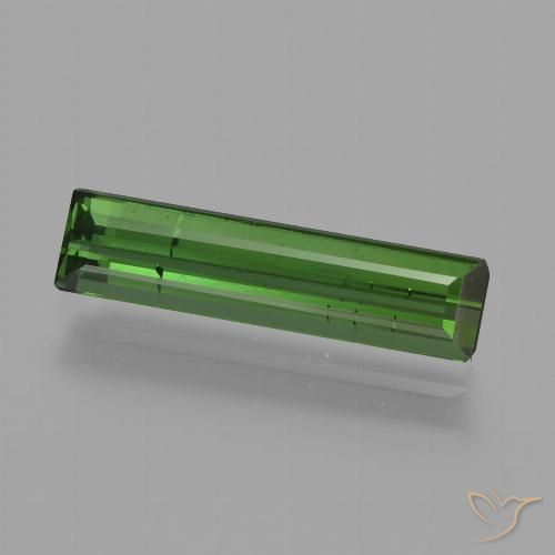 1.35ct Natural Medium Green Tourmaline, Emerald Cut, VS-SI