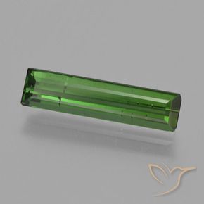 1.35 ct Green Tourmaline Stone, Natural Tourmaline in Octagon Facet Shape for Sale