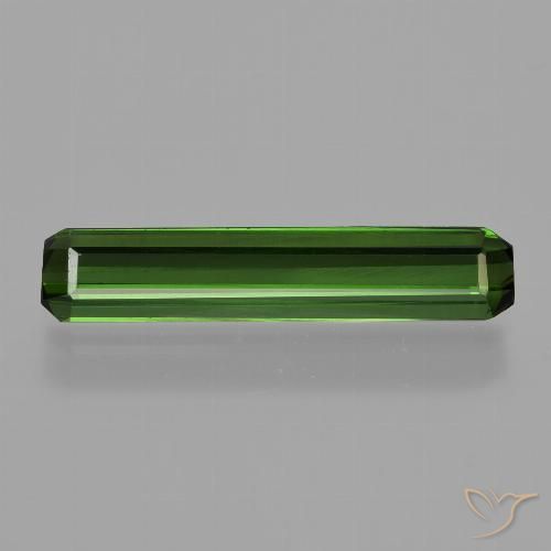 1.73ct Natural Medium Green Tourmaline, Emerald Cut, VVS-VS