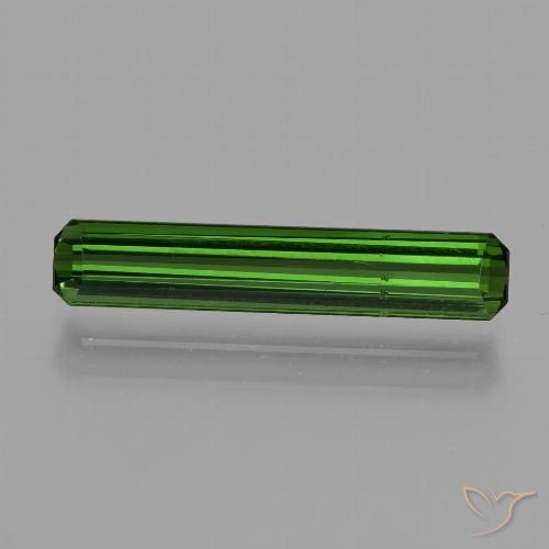 1.57ct Natural Dark Green Tourmaline, Emerald Cut, VS