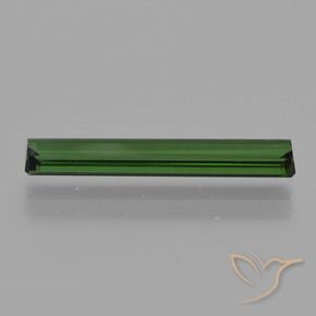 Tourmaline Gemstone in 19.4 x 3.5 mm Size for Sale, Tourmaline Stone in Medium-Dark Green Color