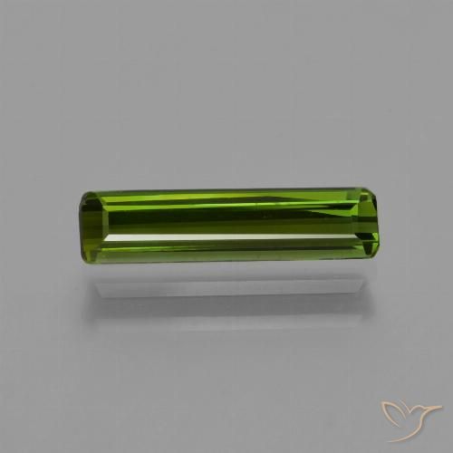 0.89ct Natural Seaweed Green Tourmaline, Emerald Cut, VS