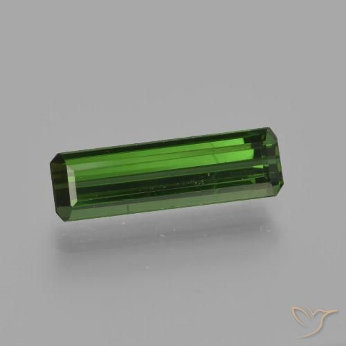 1.35ct Natural Dark Green Tourmaline, Emerald Cut, VVS-VS