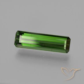 1.35 ct Green Tourmaline Stone, Natural Tourmaline in Octagon Facet Shape for Sale