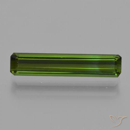 1.35ct Natural Earthy Green Tourmaline, Emerald Cut, VVS-VS