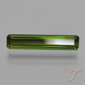1.35 ct Green Tourmaline Stone, Natural Tourmaline in Octagon Facet Shape for Sale