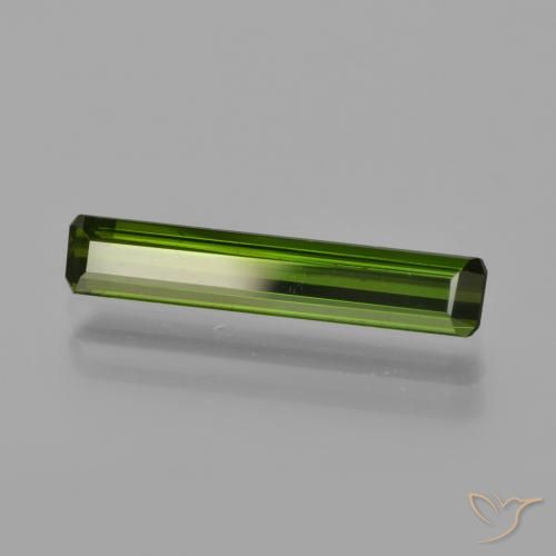 1.37 ct Green Tourmaline Stone, Natural Tourmaline in Octagon Facet Shape for Sale