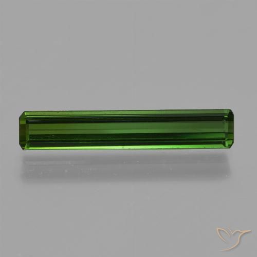 1.33ct Natural Deep Green Tourmaline, Emerald Cut, VVS-VS